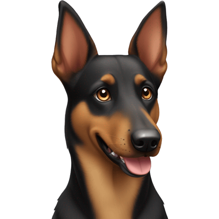 australian kelpie german shepherd doberman mix dog emoji