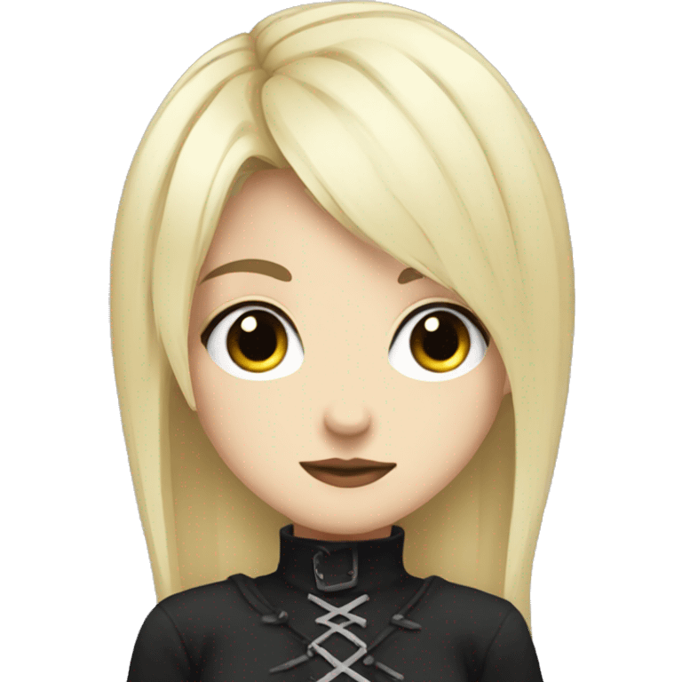 Blonde goth anime girl emoji