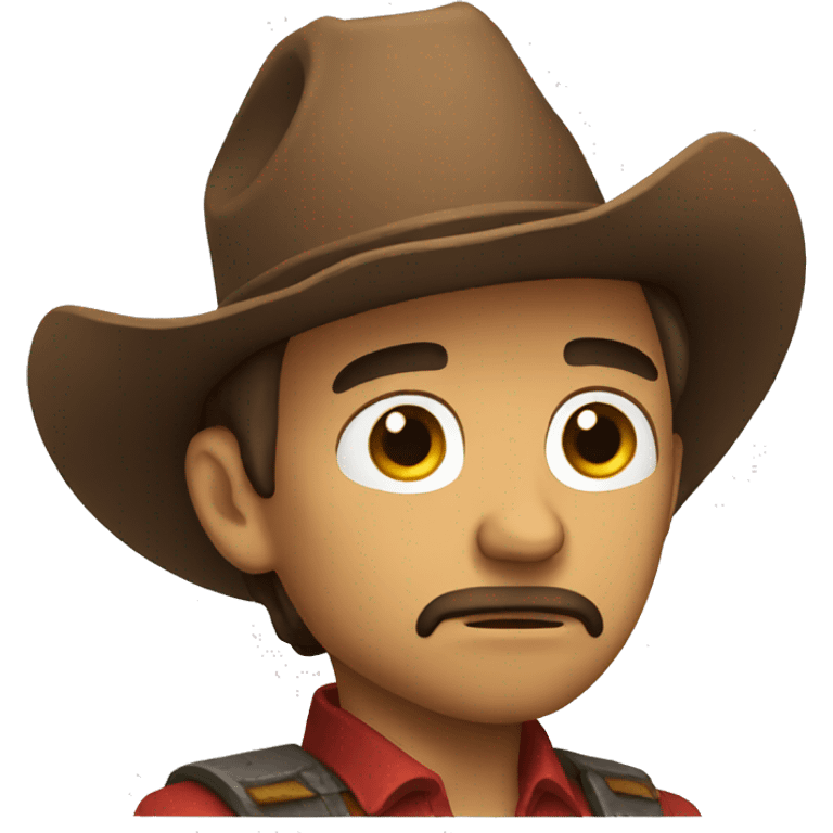 Sad cowboy  emoji