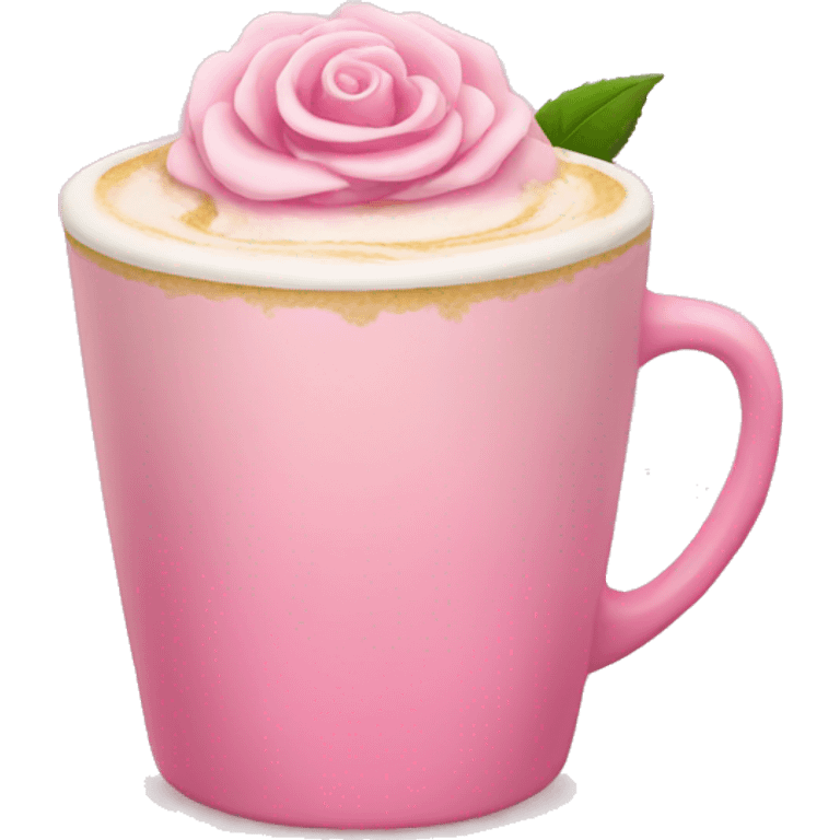 Pink Rose latte emoji