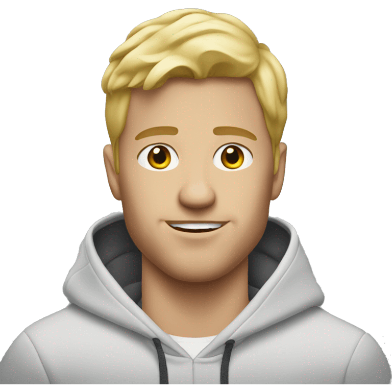 Blonde guy with Nike hoodie emoji