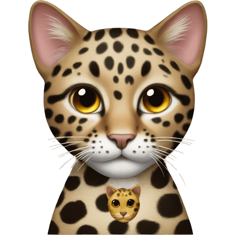 Cat with leopard print emoji