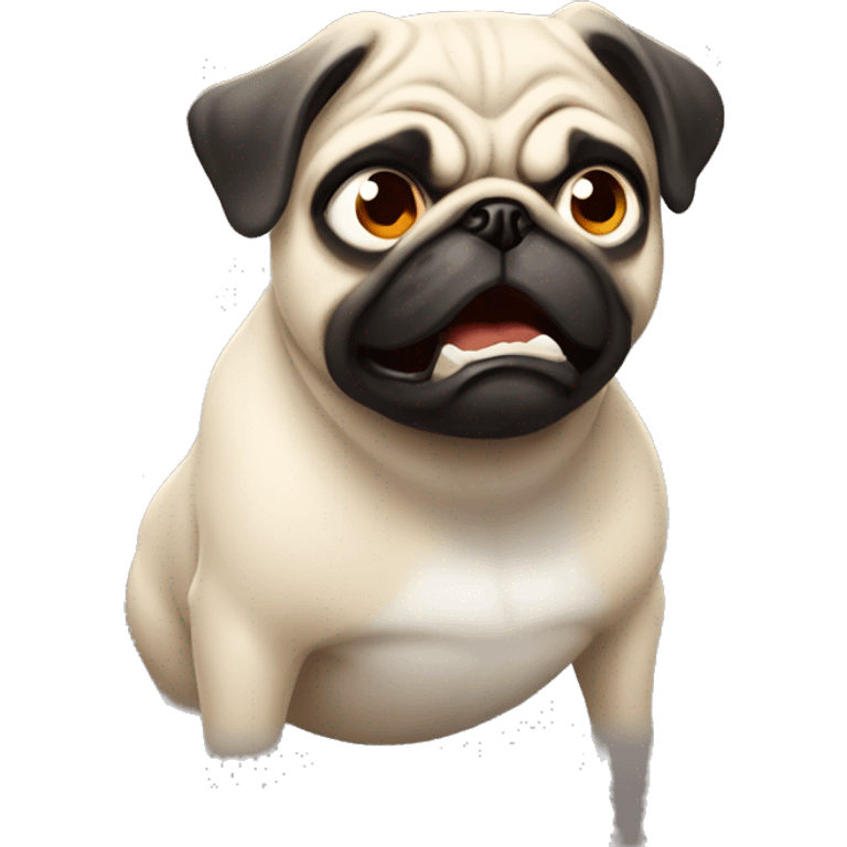 angry pug with unicor emoji