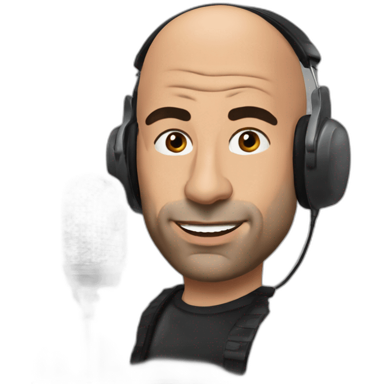 Joe Rogan podcast with a microphone emoji