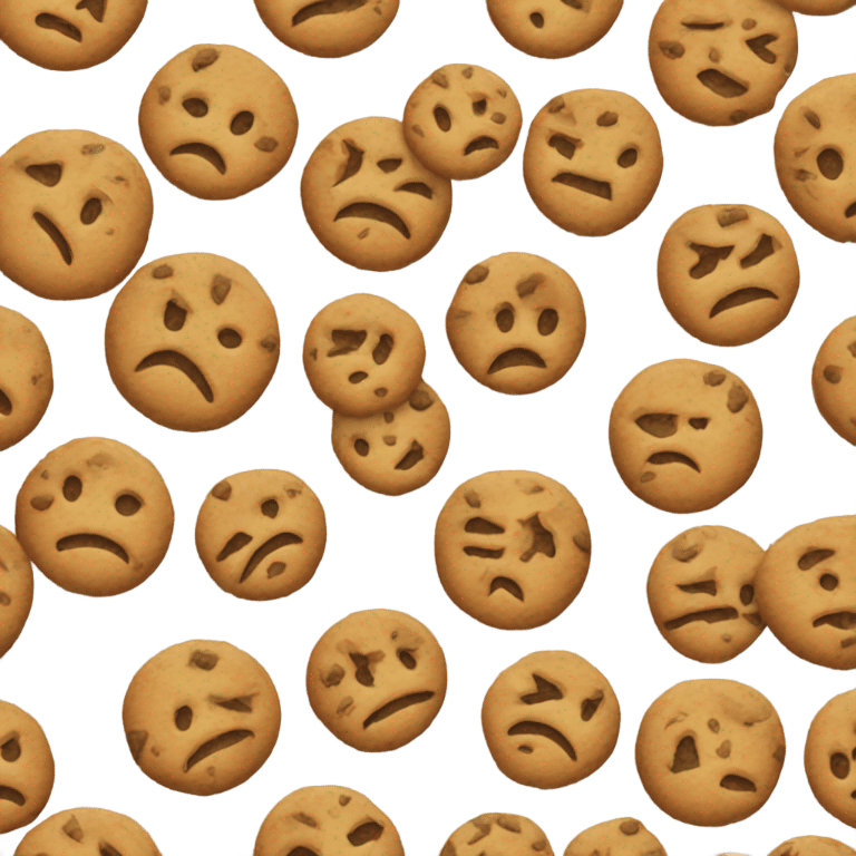 distressed cookie emoji