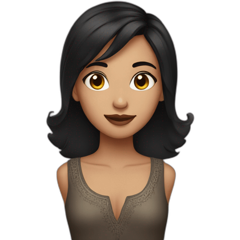 short dark hair moroccan girl emoji