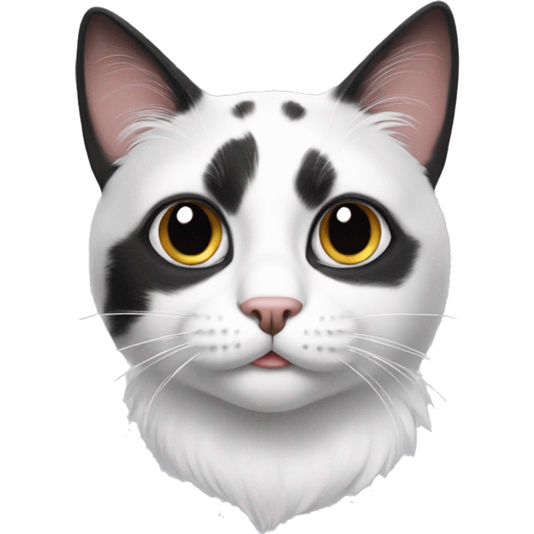 black and white cat emoji