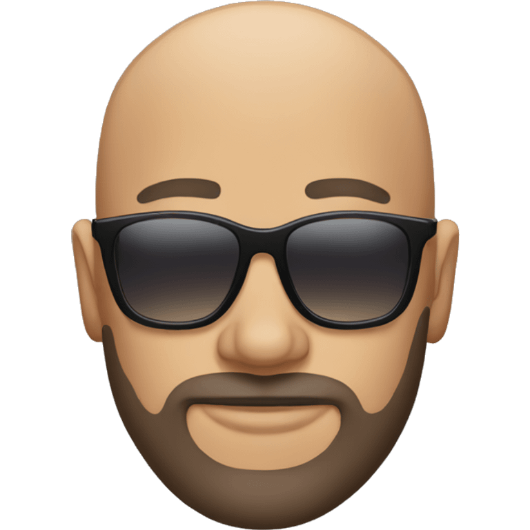 Bald man with beard and sunglasses emoji