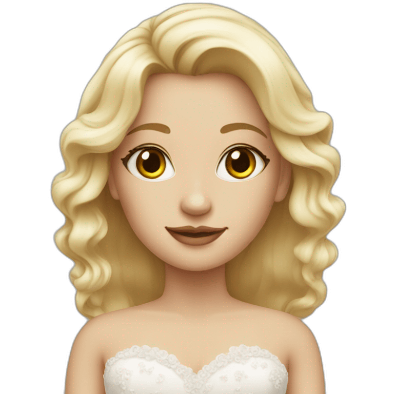 Blonde girl in a wedding dress emoji