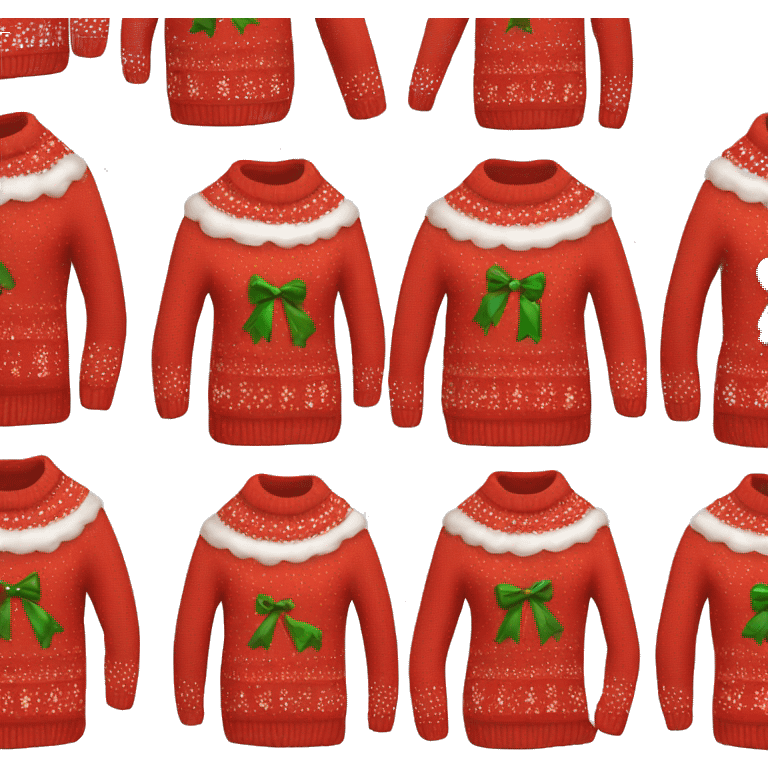 Christmas sweater with bows  emoji