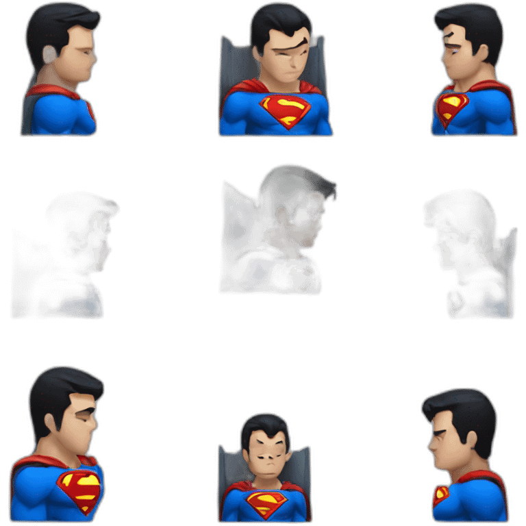 Superman kissing Batman emoji