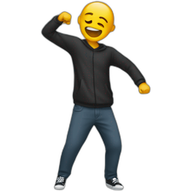  a person who does a dab emoji