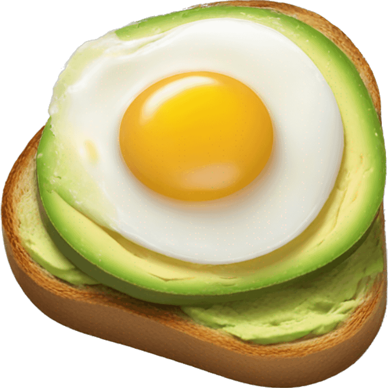 Avocado toast with egg emoji