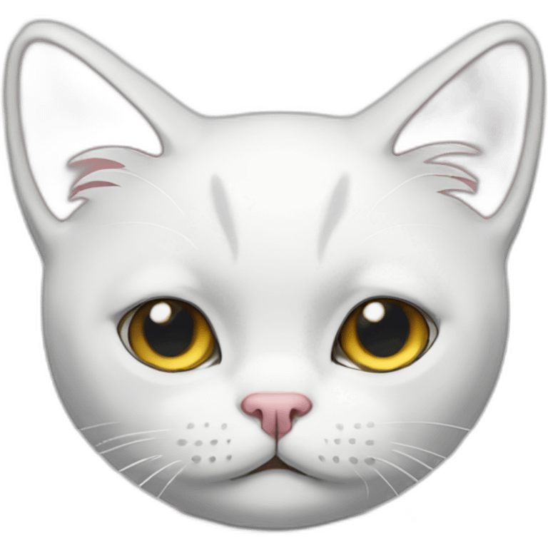 weeping white collar cat emoji