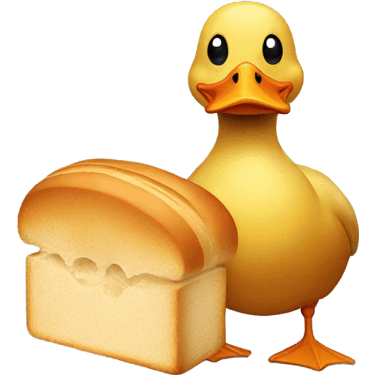 Duck with bread emoji