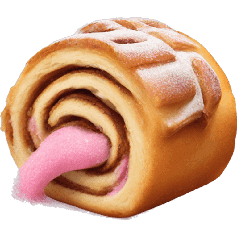 Cinamon roll with pink dust emoji