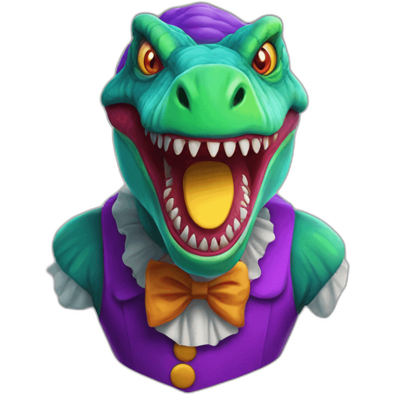 Clown sur t-rex emoji