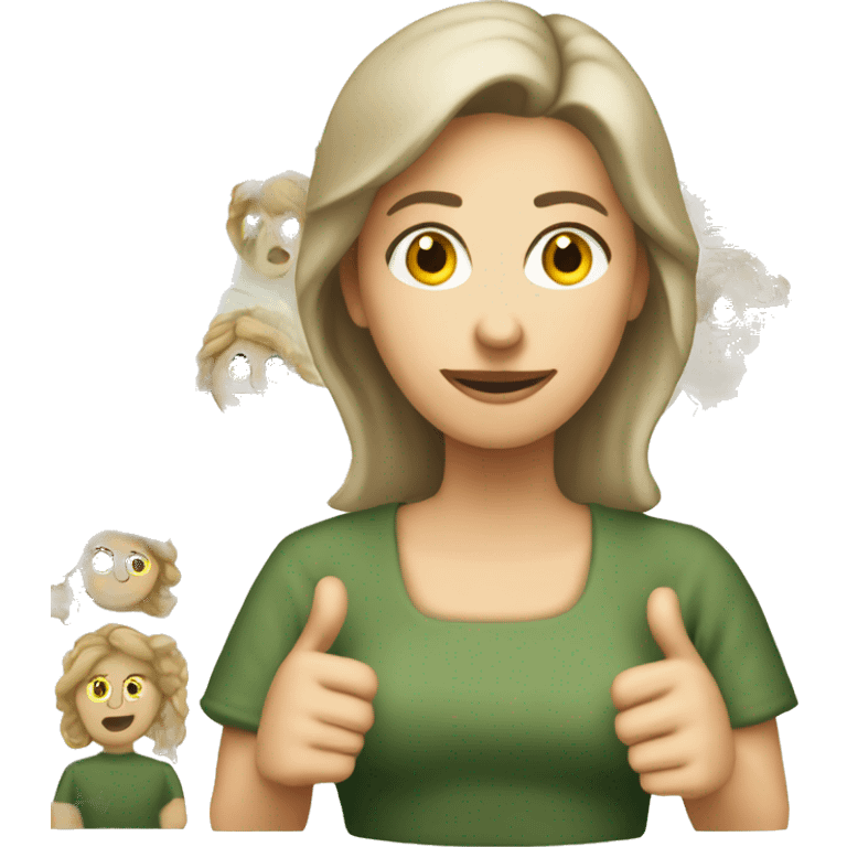 Eine Frau umarmt einen Mann von hinten emoji