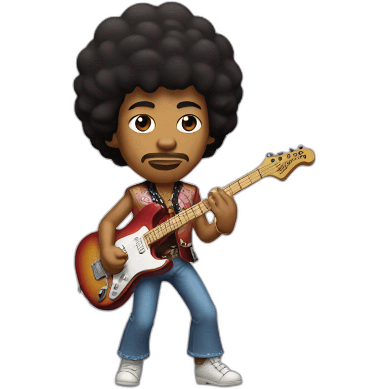 jimi hendrix playing guitar emoji