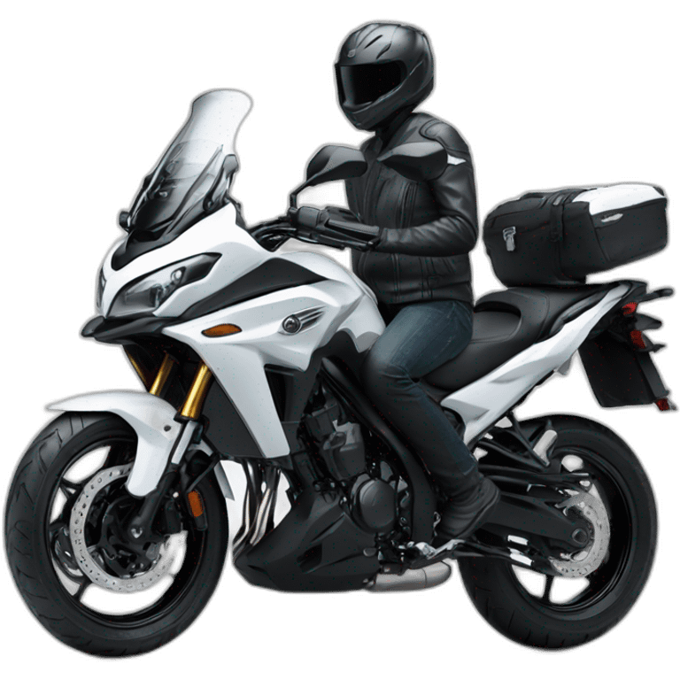 White Kawasaki versys emoji