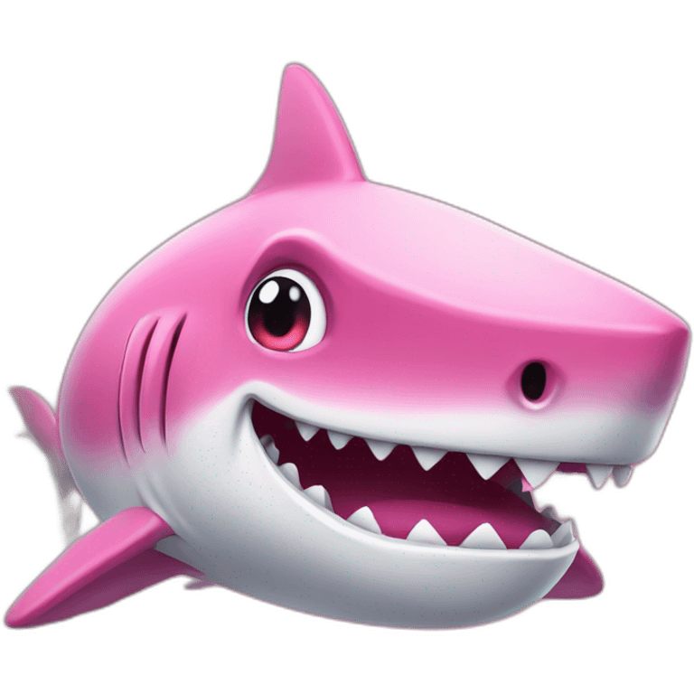 pink shark cry emoji