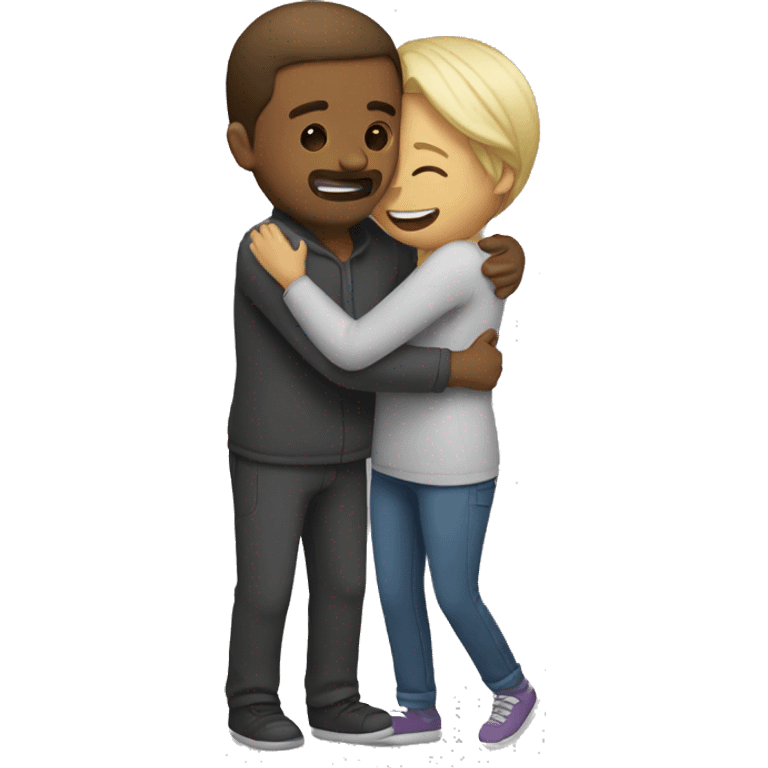 Two people hugging emoji