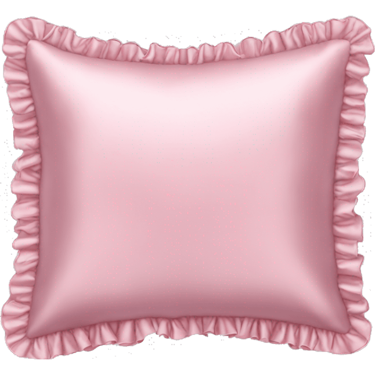 light pink silk pillow with ruffles emoji