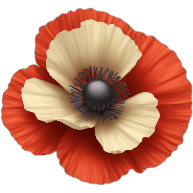 Red Poppy flower emoji