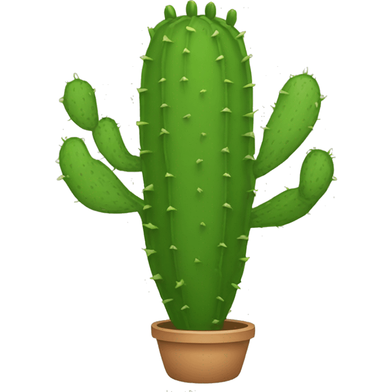 single flat Nopal without pot emoji