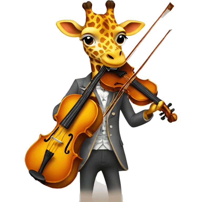 giraffe violinist emoji