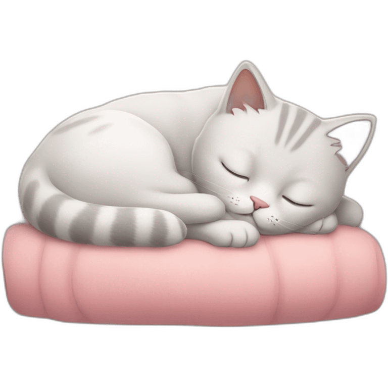 Cute cat sleeping emoji