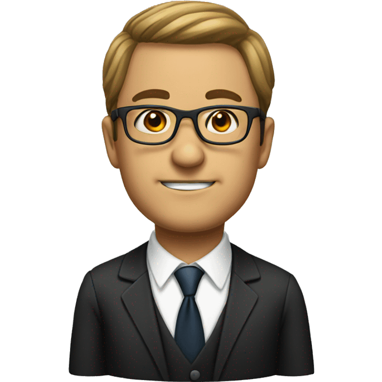 Lawyer with glasses emoji