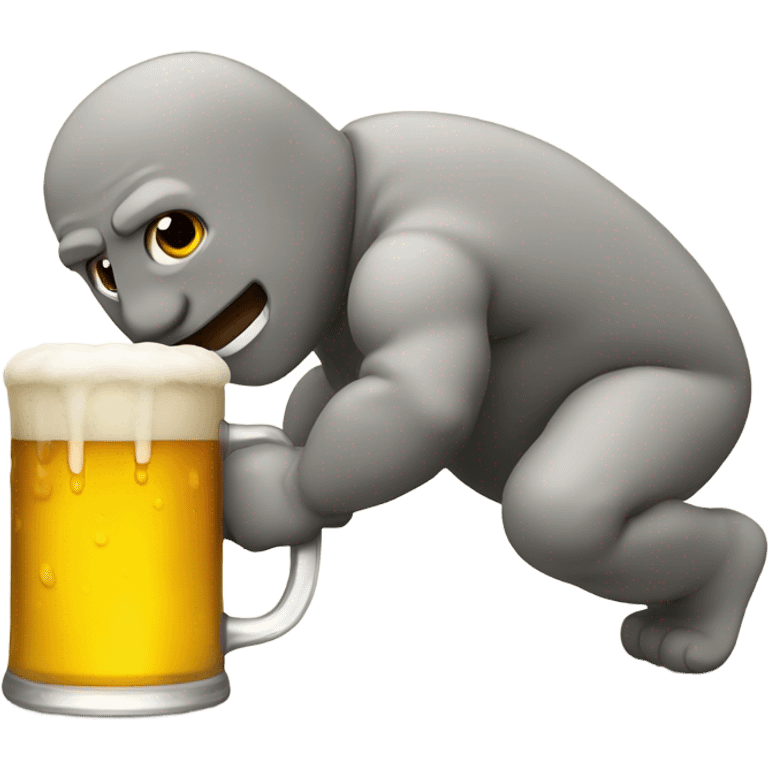 crawling to beer emoji