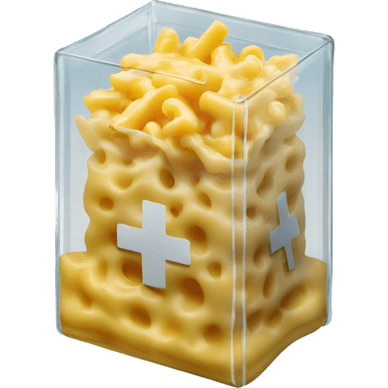 Box of Mac n cheese in emergency glass box  emoji