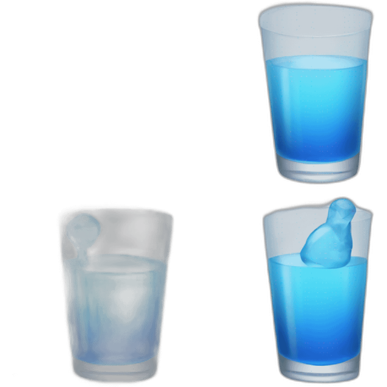 Blue alcohol in a shooter emoji