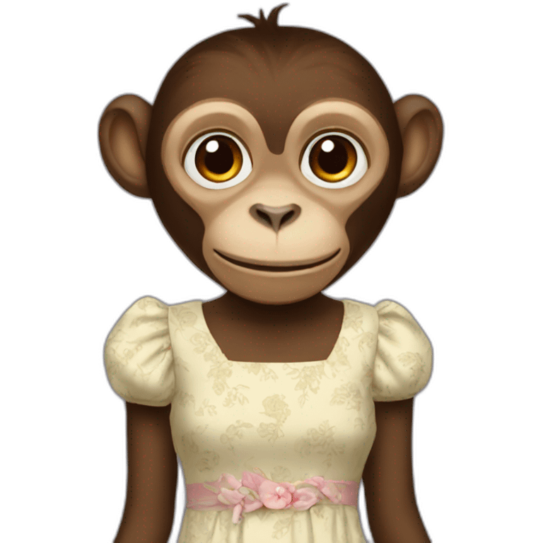 monkey in a dress emoji