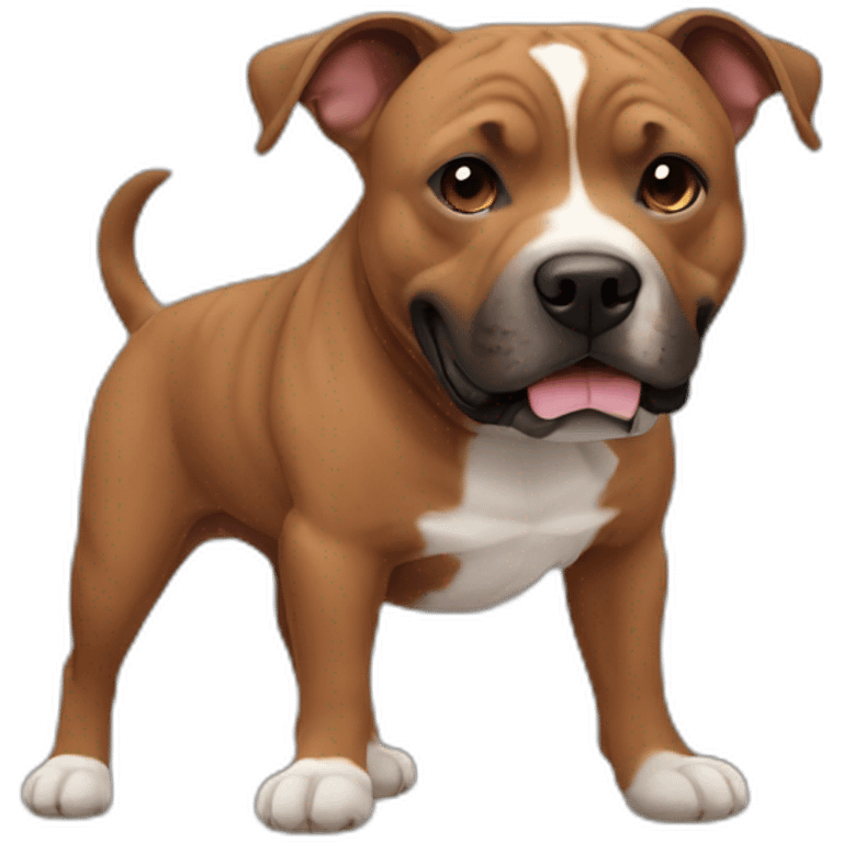 Brown staffordshire bullterrier emoji