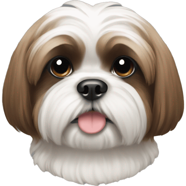 brown and white shih tzu emoji