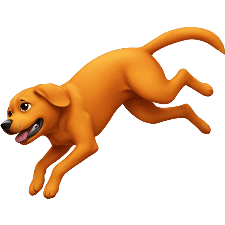 Orange dog doing a backflip emoji