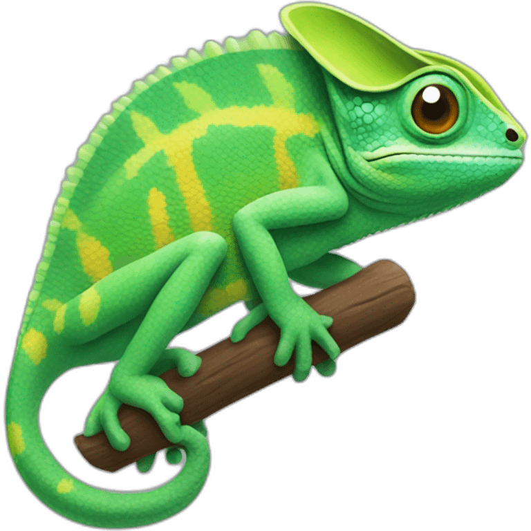 chameleon with a controller emoji