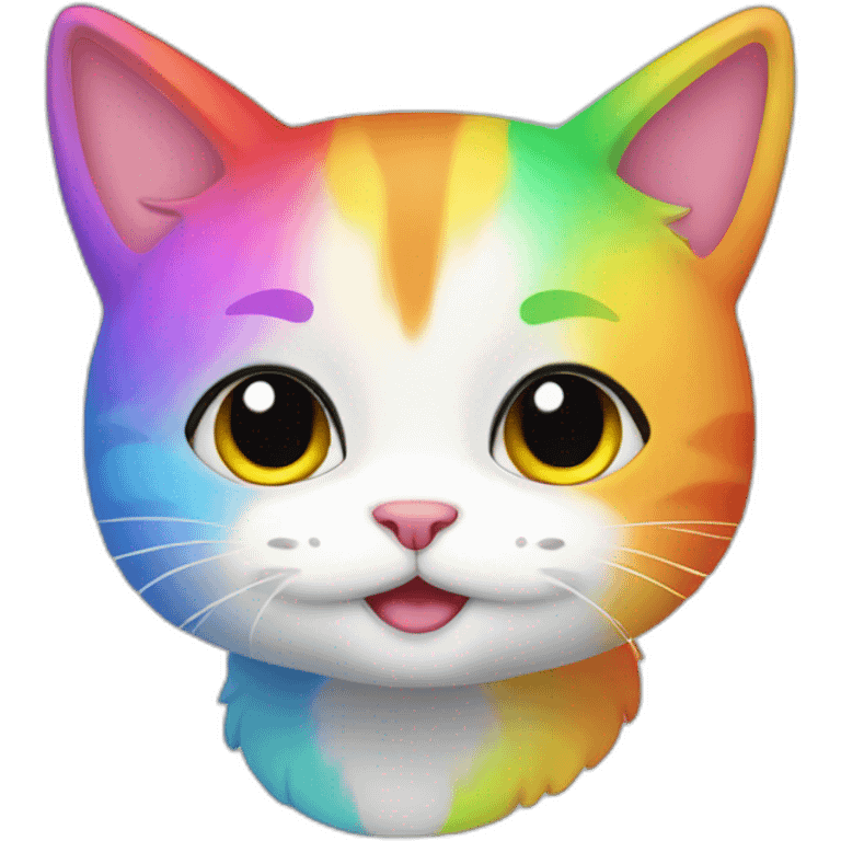 Rainbow cat cute emoji