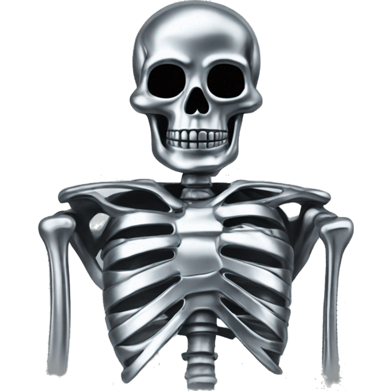 Skeleton made out of chrome  emoji