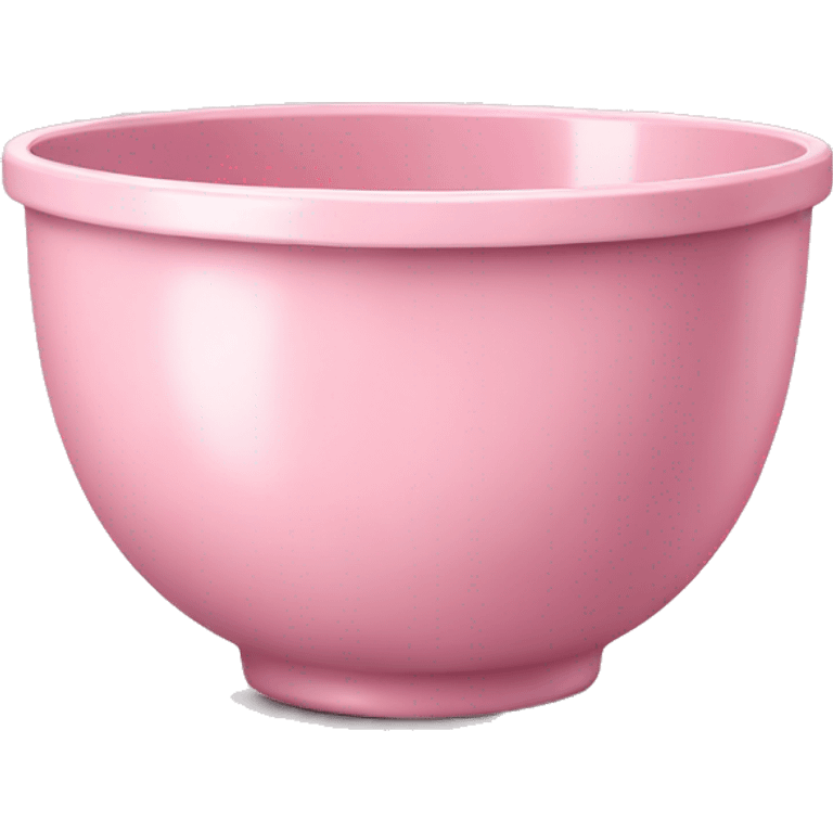 Realistic pastel pink mixing bowl emoji