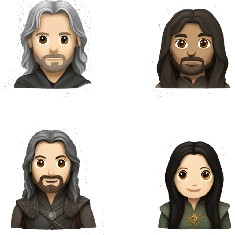 Arwen and Aragorn the lord of the rings  emoji