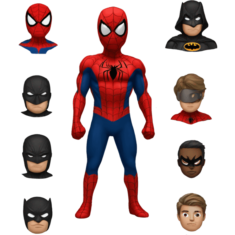 spiderman batman emoji