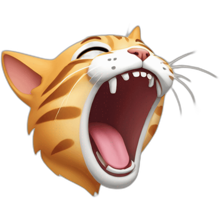 cat yawning emoji