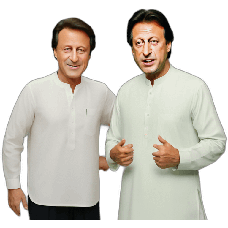 Imran khan with nawaz shareef emoji