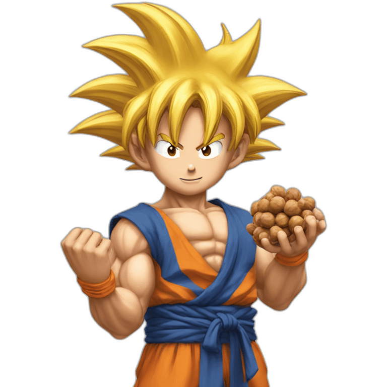 goku holding nuts emoji