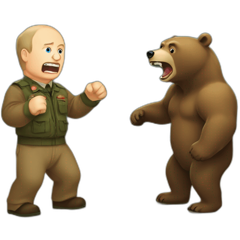 Bear yells at putin emoji