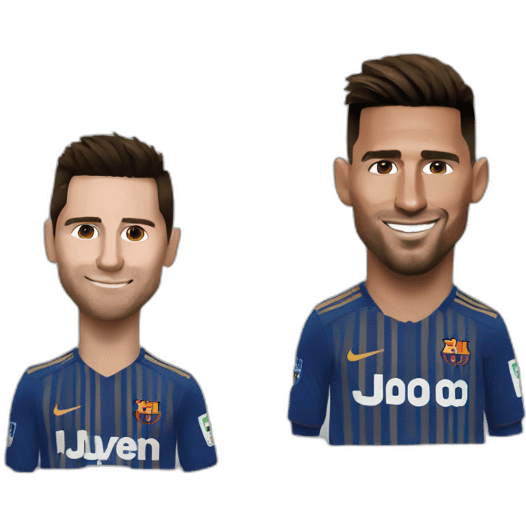 messi with cristiano ronaldo emoji